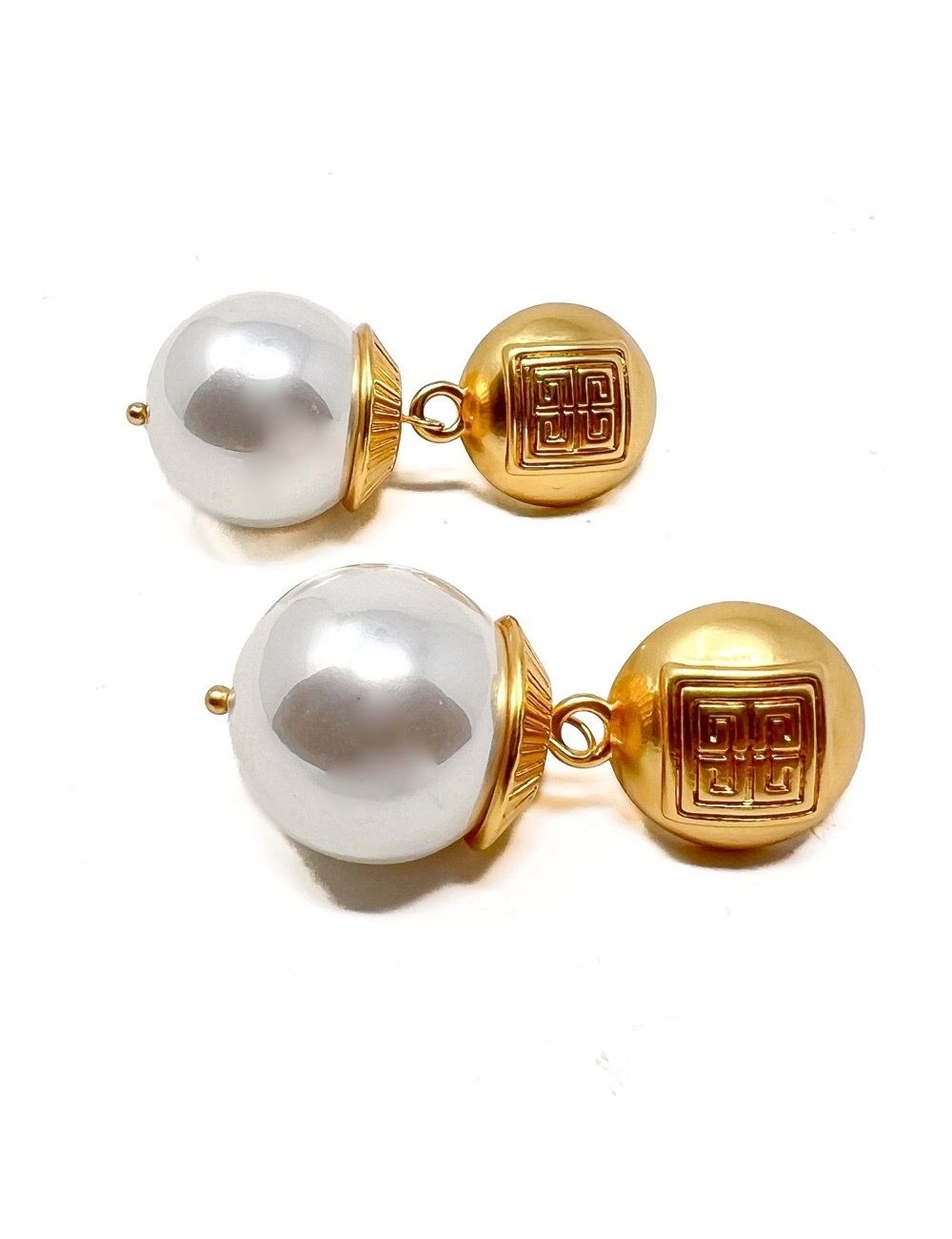 GIVENCHY FAUX PEARL HEART DROP EARRINGS VINTAGE 1980s | eBay