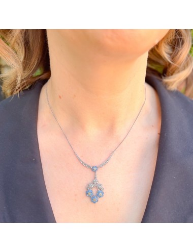 Art Deco 1920s Blue Paste...